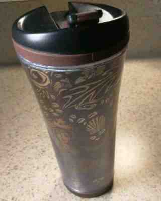 Starbucks 2007 16oz Brown Copper Mermaid Anniversary Blend Plastic Travel Mug  - Sold on eBay Jun, 20th 2019 for $17.95