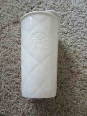 Starbucks White Cermanic 10 Fl Oz Coffee Cup w/ Lid    Excellent   ~~2012~~ - Sold on eBay Jun, 20th 2019 for $22.99