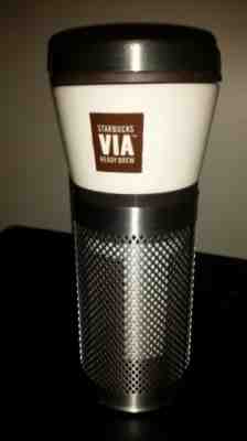 Starbucks Coffee VIA Ready Brew Ceramic & Metal Travel Tumbler Mug 16 oz NEW - Sold on eBay Jun, 20th 2019 for $25.00