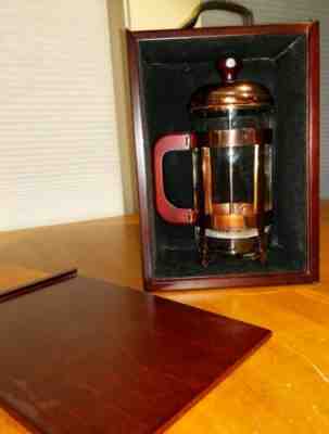 1st Starbucks RARE glass copper french press wood box pike place 35 anniversary - Sold on eBay Jun, 20th 2019 for $62.00
