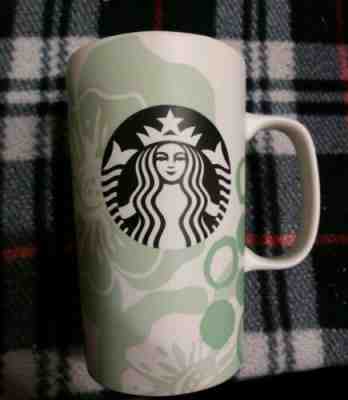 Retired Starbucks 2015 Mermaid Logo Mint Green Flowers Tall 16oz Coffee Mug Cup - Sold on eBay Jun, 20th 2019 for $18.99