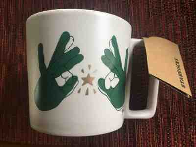 Starbucks ASL Deaf Sign Language Coffee Mug NWT Rare - Sold on eBay Jun, 20th 2019 for $39.99