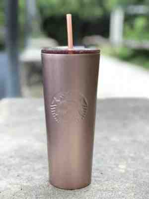 Starbucks Rose Gold Holiday 2018 Glitter Tumbler Cup Cold New Stainless 24 Oz - Sold on eBay Jun, 20th 2019 for $46.88