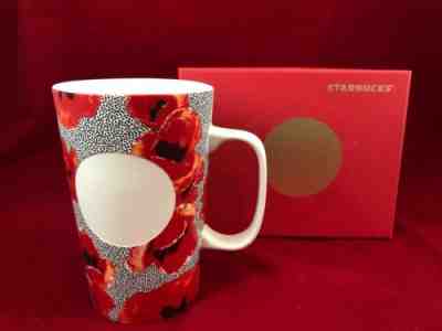 Starbucks Poppy Flowers Dot Collection Ceramic Coffee Cup Mug 16 oz - NIB - 2015 - Sold on eBay Jun, 20th 2019 for $15.95