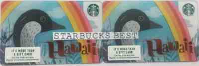 2X 2019 Starbucks Hawaii Gift Card New - Sold on eBay Jun, 20th 2019 for $20.99
