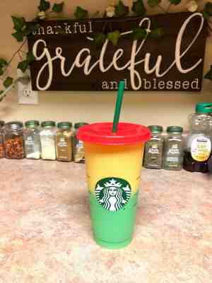 NEW STARBUCKS COLOR CHANGING CUP RASTA  CITRONE YELLOW HIPPIE SOLD OUT REUSBALE - Sold on eBay Jun, 20th 2019 for $20.00