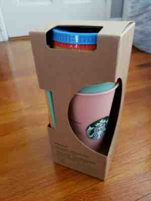 NIB Starbucks Coffee Color Changing Reusable Cold Tumblers 24oz Venti 5 Cups  - Sold on eBay Jun, 19th 2019 for $85.00