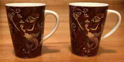 2006 Starbucks Coffee Mug Split Tail Mermaid Brown Copper 35th Anniversary Set 2 - Sold on eBay Jun, 19th 2019 for $39.99