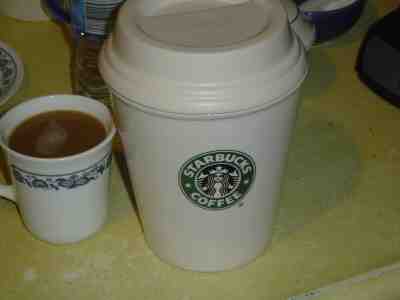 Starbucks Coffee Canister Ceramic Cookie Jar Cup Mermaid Logo 2010 With Lid  - Sold on eBay Jun, 19th 2019 for $19.99