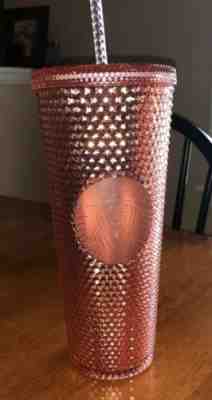 Starbucks Rose Gold 2019 Summer Limited Edition Iridescent Studded 24oz Cold Cup - Sold on eBay Jun, 19th 2019 for $31.00