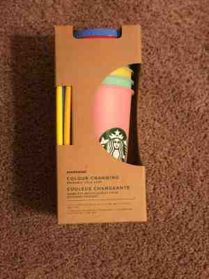 New Starbucks Color Changing Reusable Cold Cup Tumblers 24oz Venti Set Of 5 Cups - Sold on eBay Jun, 19th 2019 for $63.00