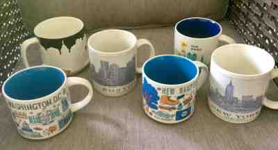 Starbucks Here-You-Are Coffee Mugs...SIX Pieces!! FOUR Locations... - Sold on eBay Jun, 19th 2019 for $15.50