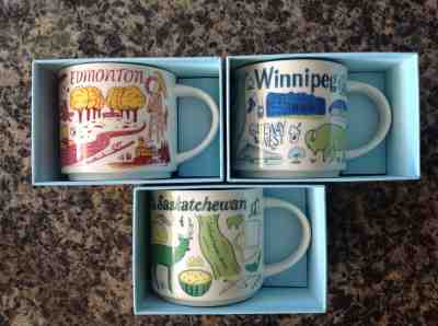 Lot of 3 Starbucks EDMONTON WINNIPEG SASKATCHEWAN Mugs - Been There Series - NEW - Sold on eBay Jun, 19th 2019 for $160.00