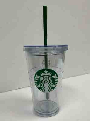 NEW! Starbucks Reusable Drink Tumbler w/Logo Cold Cup Clear Acrylic  16oz - Sold on eBay Jun, 19th 2019 for $25.00