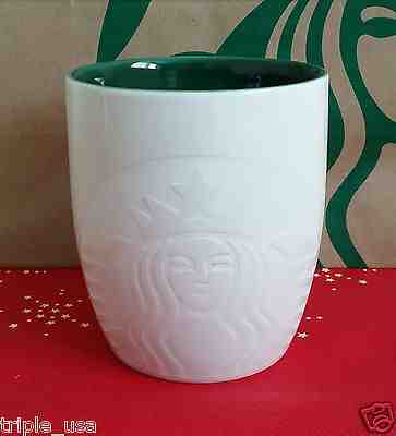 STARBUCKS Korea Mug Laser Etched Siren Logo White Ritual 237ml. Cup - Sold on eBay Jun, 19th 2019 for $18.15