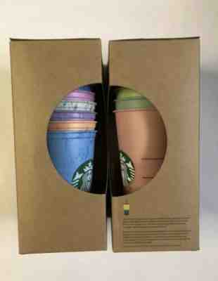Starbucks Reusable 5 Color Changing Cups & 6 Reusable Hot Cups - Sold on eBay Jun, 19th 2019 for $64.00