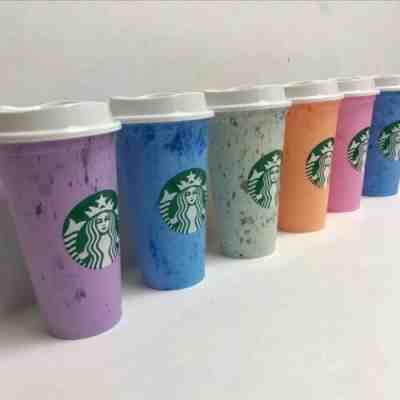 Starbucks Reusable Hot Cups Marble Set Of 6 Cups 16oz NEW IN BOX UNOPENED - Sold on eBay Jun, 18th 2019 for $23.99