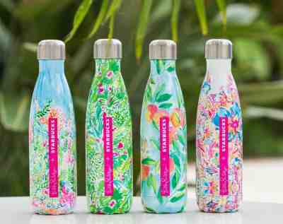 Lilly Pulitzer Starbucks S'well SWELL Limited Edition Print Bottles Set of 4  - Sold on eBay Jun, 18th 2019 for $319.00