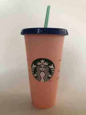 New Starbucks 2019 Reusable Color Changing Cold Cup Sky - Pink Rose Single - Sold on eBay Jun, 18th 2019 for $21.00