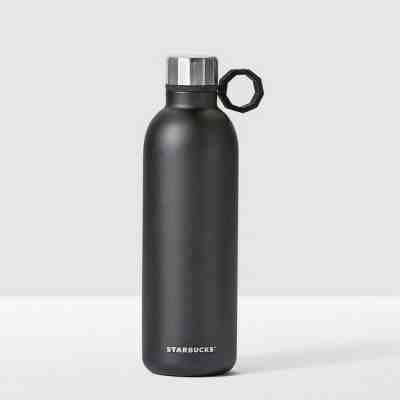 NEW  Starbucks Black Stainless Steel 20 Fl Oz Water Bottle Double Wall - Sold on eBay Jun, 18th 2019 for $16.60
