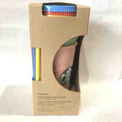 Starbucks Color Changing Cold Cups 5 Cups 5 Lids 5 Straws REUSABLE RARE Summer - Sold on eBay Jun, 18th 2019 for $74.99
