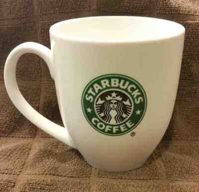Starbucks Mug 14 Fl Oz White Mermaid Logo Coffee Cup Wide Mouth 2007  - Sold on eBay Jun, 18th 2019 for $15.00