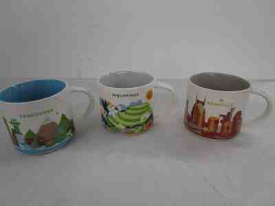 Starbucks You Are Here YAH Collection Lot of 3 Coffee Mugs Phillipines Nashville - Sold on eBay Jun, 18th 2019 for $20.50