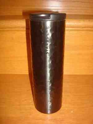 NEW 2012 Starbucks Stainless Steel Hammered Coffee Tumbler Charcoal Black 16 oz - Sold on eBay Jun, 18th 2019 for $49.99