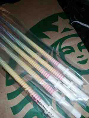 Starbucks Rainbow Stripe Cold Cup Straw - Set of 5- Summer 2019 RARE - Sold on eBay Jun, 18th 2019 for $15.00