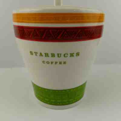 Starbucks Coffee Company Multi-Color Ceramic Coffee Canister 2005 Airtight Lid - Sold on eBay Jun, 18th 2019 for $15.59