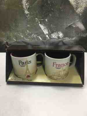 Starbucks Paris and France Demi Espresso Cups Set Of Two Demitasse 3 oz NEW!  - Sold on eBay Jun, 18th 2019 for $34.98