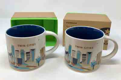 2 Starbucks Twin Cities You are Here YAH Collector Mugs ~ 14 Oz in Boxes   - Sold on eBay Jun, 18th 2019 for $34.99
