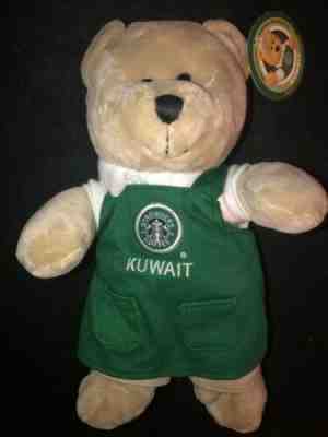 Starbucks bearista bear Green Apron Old Logo 2007 KUWAIT!+TAGS.US SELLER!!