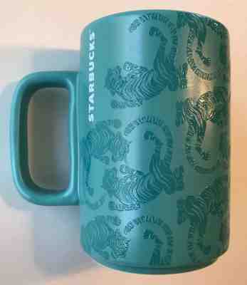 Starbucks 2018 Coffee Cup Mug Sumatra Tiger Mom Teal Blue Ceramic 12 oz Gift New - Sold on eBay Jun, 18th 2019 for $17.03