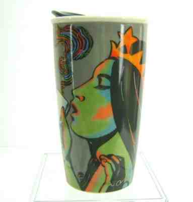 Starbucks Milton Glaser Travel Tumbler Mug 25th Anniversary Siren Mermaid 2016 - Sold on eBay Jun, 18th 2019 for $24.95
