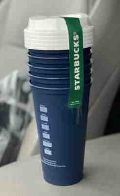 NEW STARBUCKS Reusable Cup Collection Navy Blue Tumbler 5-Pack 16oz - Sold on eBay Jun, 17th 2019 for $19.99