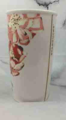 2015 Starbucks Floral Red Flowers Ceramic Travel Cup Tumbler 10oz Dot Collection - Sold on eBay Jun, 17th 2019 for $17.95