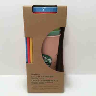 Starbucks Colour-Changing Reusable Cold Cups 5 New in Box - Sold on eBay Jun, 17th 2019 for $75.00