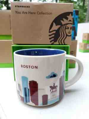 Starbucks 2014 "You Are Here Collection" BOSTON 14 oz Ceramic Coffee Mug  - Sold on eBay Jun, 17th 2019 for $31.00