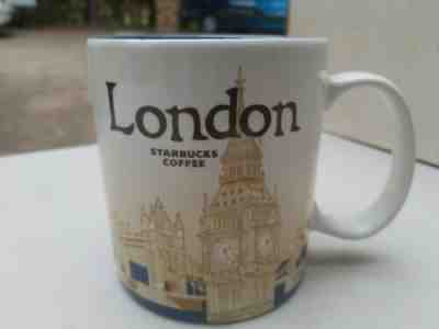 2013 STARBUCKS Global Icon LONDON Mug Big Ben Tower Bridge 16oz England  - Sold on eBay Jun, 17th 2019 for $21.50