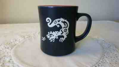 STARBUCKS KOMODO DRAGON MUG BLACK WITH LASER ETCHED DRAGON RED INTERIOR 2011 - Sold on eBay Jun, 17th 2019 for $18.99