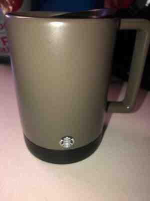Starbucks 2018 Gray  Rubber Bottom Ceramic Coffee Mug with Plastic Lid 14 oz - Sold on eBay Jun, 17th 2019 for $25.00