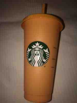 ONE APRICOT NEW Starbucks Color Changing Reusable Cold Cup Tumbler 24oz Venti - Sold on eBay Jun, 17th 2019 for $17.50