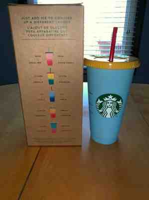 BRAND NEW Starbucks Color-Changing Reusable Cold Cup Sky/Cobalt | Venti Size - Sold on eBay Jun, 17th 2019 for $24.99