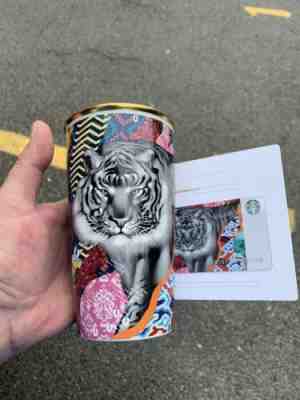 Starbucks TRISTAN EATON TIGER ARTIST LIMITED COFFEE MUG TRAVEL TUMBLER & Card - Sold on eBay Jun, 17th 2019 for $30.00