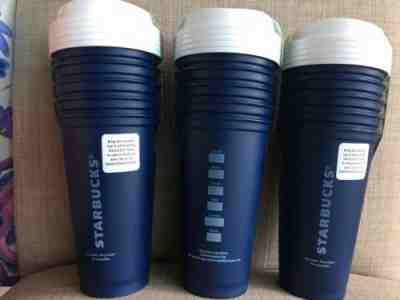 Starbucks Coffee Reusable Cup Navy Blue Tumbler 16 oz - 3 Packs Of 5 Bundle. NEW - Sold on eBay Jun, 17th 2019 for $33.79