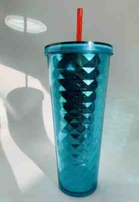  Starbucks Venti Cold Cup Travel Tumbler Teal Blue Stud Spike 2017 VHTF - Sold on eBay Jun, 17th 2019 for $18.99