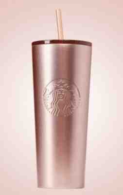2018 Starbucks Rose Gold Pink Glitter Cold Cup Stainless  Holiday Tumbler!   - Sold on eBay Jun, 17th 2019 for $62.88