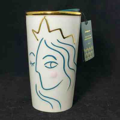 Starbucks 2017 Anniversary Collection Siren White Ceramic Tumbler Travel Mug Cup - Sold on eBay Jun, 17th 2019 for $33.95
