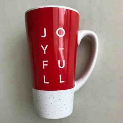 Starbucks Christmas Holiday Red Joy Full White Mug Tall Coffee Latte 14 oz - Sold on eBay Jun, 17th 2019 for $21.45